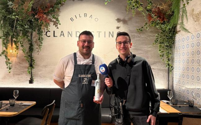 Fernando Agudo, jefe de cocina del restaurante Clandestino, entrevistado en Onda Vasca