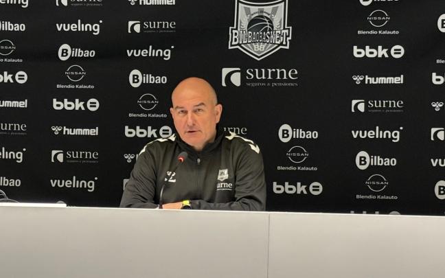 Ponsarnau en la previa del partido ante UCAM Murcia. Onda Vasca