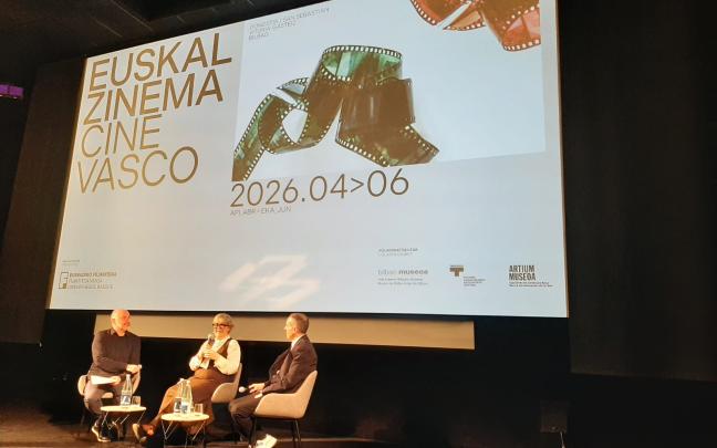 Presentación, esta mañana en Tabakalera, de la nueva edición del Ciclo 'Cine Vasco'