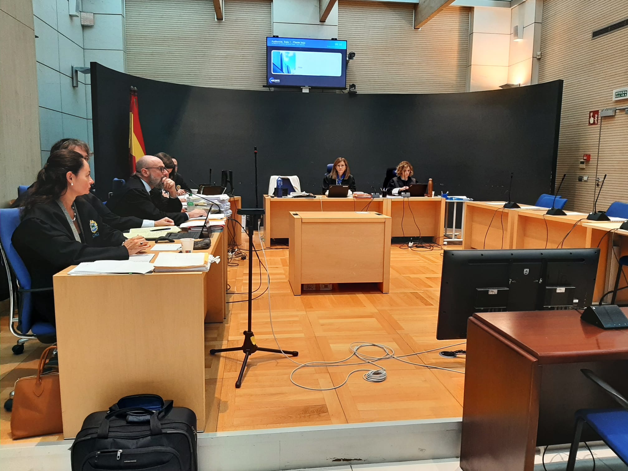 El juicio por el asesinato de Lukas Agirre se está desarrollando en la Sección Primera de la Audiencia de Gipuzkoa