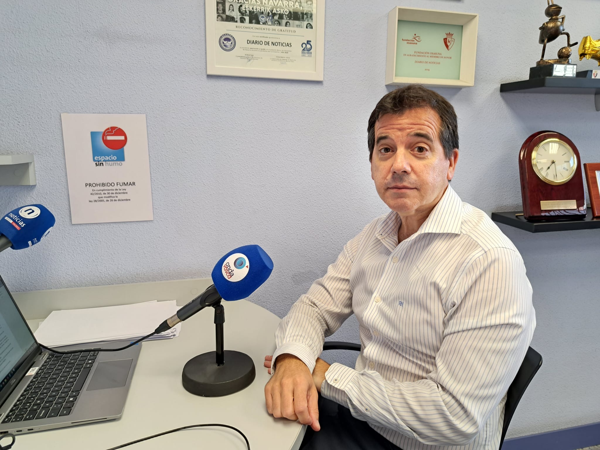 Mikel Irujo, consejero de Industria y de Transición Ecológica y Digital Empresarial del Gobierno de Navarra, entrevistado en Las Mañanas de Onda Vasca