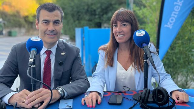Miguel Ángel Gómez Viar, alcalde de Trapagaran y Leire Sáez, Directora de Turismo de la Diputación Foral de Bizkaia, entrevistados en Las Mañanas de Onda Vasca