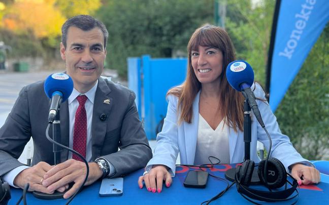 Miguel Ángel Gómez Viar, alcalde de Trapagaran y Leire Sáez, Directora de Turismo de la Diputación Foral de Bizkaia, entrevistados en Las Mañanas de Onda Vasca