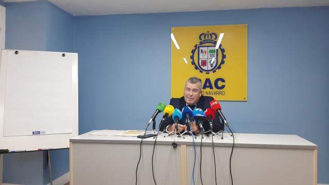 El presidente y director del RACVN, Eduardo Martínez, en la presentación del informe de movilidad y siniestralidad de este verano
