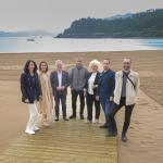 Acto de inauguración de la temporada de playas de Gipuzkoa, esta mañana, en Getaria