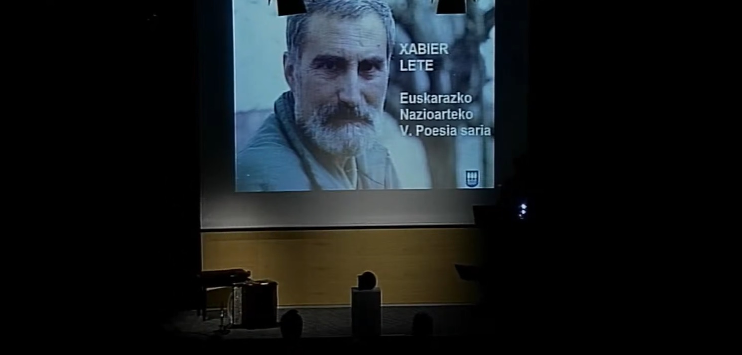 Imagen de la entrega del Premio Xabier Lete en el 2022