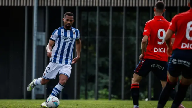 Yangel Herrera, ayer frente a Osasuna. REAL SOCIEDAD
