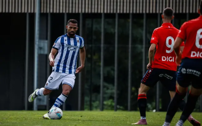 Yangel Herrera, ayer frente a Osasuna. REAL SOCIEDAD