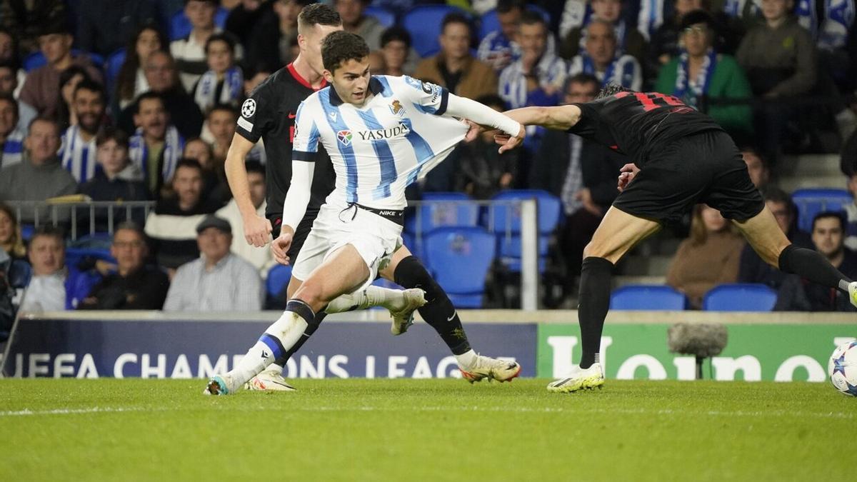 Arsen Zakharyan, en el El Sadar. IÑAKI PORTO