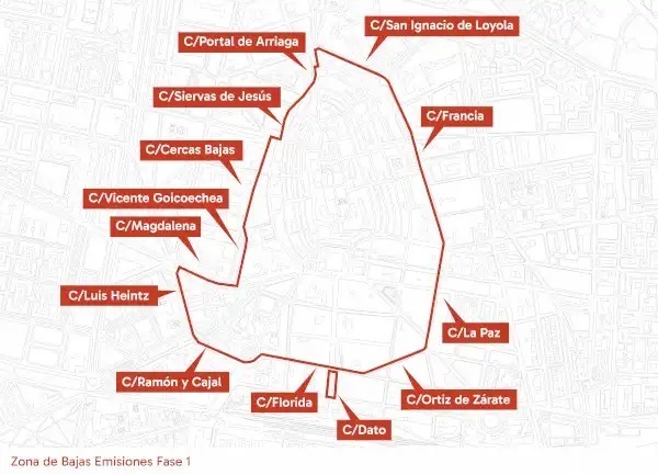 Primera fase de la ZBE de Vitoria-Gasteiz