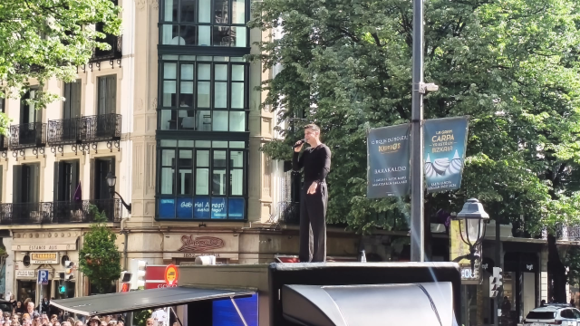 El cantante de Zetak Pello Reparaz en Bilbao. ONDA VASCA