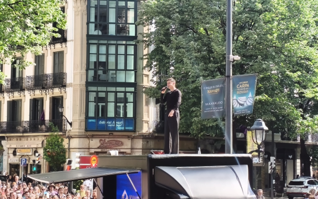El cantante de Zetak Pello Reparaz en Bilbao. ONDA VASCA
